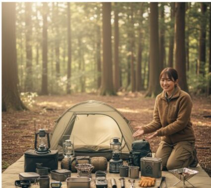ソロキャンプ 必需品 女子