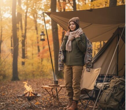 秋キャンプ 服装 レディース おしゃれ